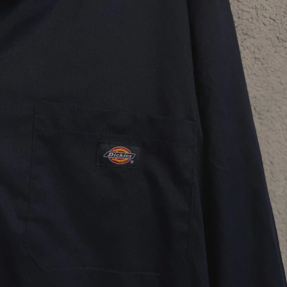DICKIES Flex Overalls Mens XL Reg Blue Short Sleeve Workwear Industrial Utility